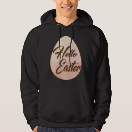 Hello Easter – Minimal Egg Design - camiseta パーカ (正面)
