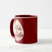 Hello Easter – Minimal Egg Design - caneca マグカップ (正面左)