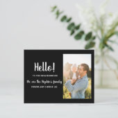 Hello,Editable近所に新しい ポストカード (スタンド正面)