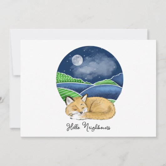 Hello, Editable We're New to the Neighborhood Invi 招待状 (正面)