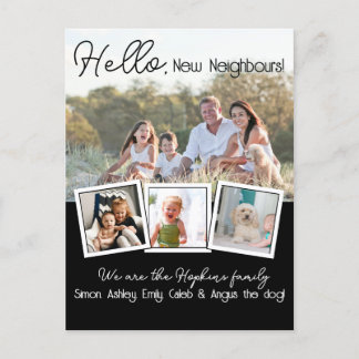 Hello Editable We're New to the Neighborhood phot ポストカード