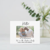 Hello,Editable We're New to the Neighborhood photo ポストカード (スタンド正面)