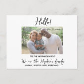 Hello,Editable We're New to the Neighborhood photo ポストカード (正面)