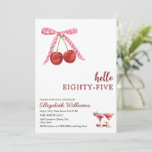 Hello Eighty Five Cherry Martini Birthday Party 招待状 (スタンド正面)