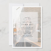 Hello EIGHTY' Modern Photo Collage 80th Birthday 招待状 (裏面)