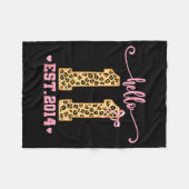 Hello Eleven Est 2014 11th Birthday Coquette Bow L フリースブランケット (正面(横))