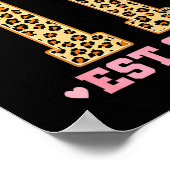 Hello Eleven Est 2014 11th Birthday Coquette Bow L ポスター (角)