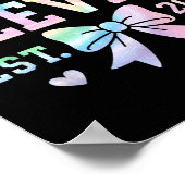 Hello Eleven Est 2014 Coquette Bow 11th Birthday G ポスター (角)