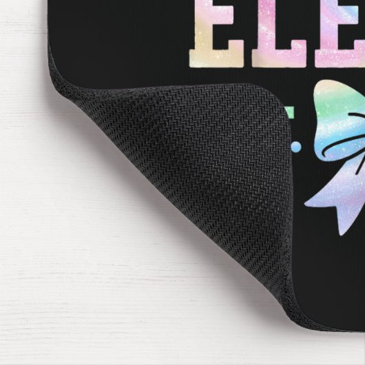 Hello Eleven Est 2014 Coquette Bow 11th Birthday G マウスパッド (コーナー)