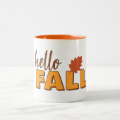 Hello Fall Autumn Mug ツートーンマグカップ (中央)