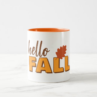 Hello Fall Autumn Mug ツートーンマグカップ