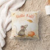 Hello Fall Cute Mouse クッション (ブランケット)