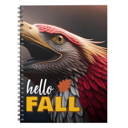 Hello Fall Fantasy Bird Notebook ノートブック (正面)