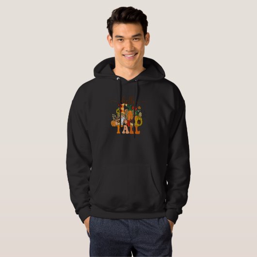 Hello Fall Gnomes  Pumpkin Leopard Autumn For Men  パーカ (正面フル)