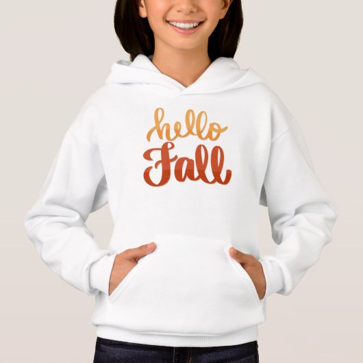 Hello Fall - Kids Sweater / Autumn Girl Sweater  (正面)