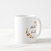 Hello Fall Minimal Leaves - エレガントな秋 コーヒーマグカップ (正面右)