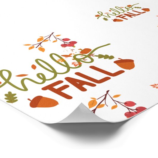Hello Fall Poster - Wall Decor ポスター (角)