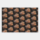 Hello Fall Pumpkin Pickup Truck Gnome Autumn Tree  ラッピングペーパーシート (正面)