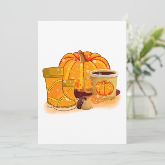 Hello Fall Quote Design 招待状 (スタンド正面)