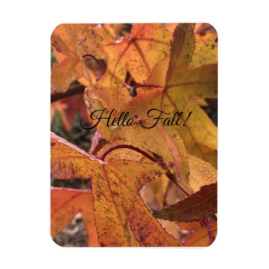 "Hello Fall!" Refrigerator Magnet マグネット (縦)