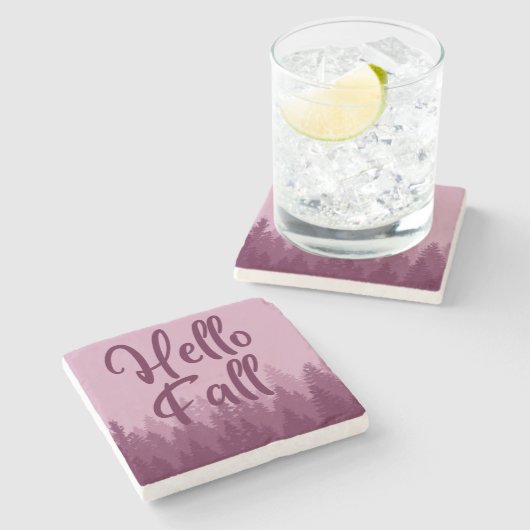 Hello Fall Season ストーンコースター (横)