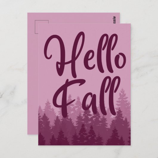 Hello Fall Season ポストカード (正面/裏面)