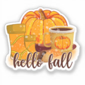 Hello Fall Sticker シール (正面)