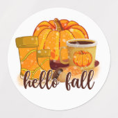 Hello Fall Tags Set ラベル (デザイン1)