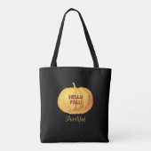Hello FALL Thankful Autumn Pumpkin Carry トートバッグ (裏面)