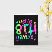 Hello Fifth Grade新学期先生キッズ カード (黄色い花)