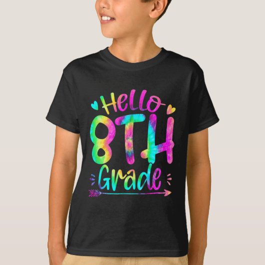 Hello Fifth Grade新学期先生キッズ Tシャツ (正面)