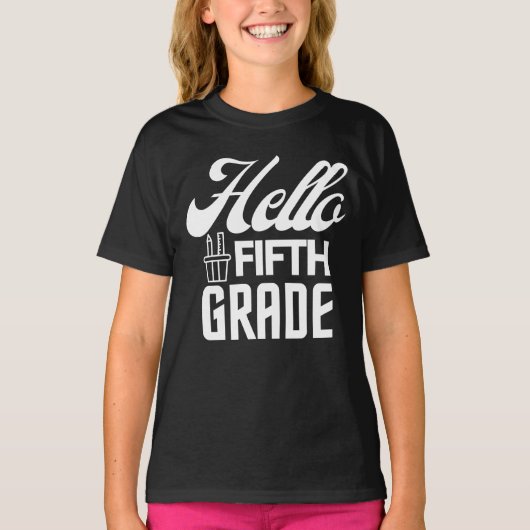 Hello Fifth Grade,新学期 Tシャツ (正面)