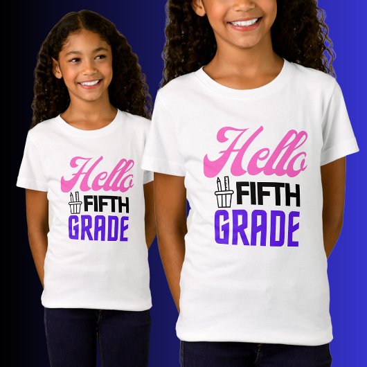 Hello Fifth Grade、新学期Tシャツ Tシャツ