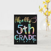 Hello Fifth Grade 5th Grade Byck To School Teacher カード (黄色い花)