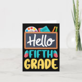 Hello Fifth Grade Teacher Students 5th Grade Back カード (正面)