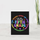 Hello Fifth Grade Team Groovy 5th Grade First Day  カード (正面)