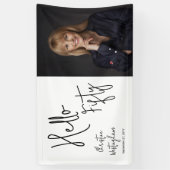 Hello Fifty Photo Script 50th Birthday Party 横断幕 (縦)