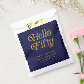 Hello Fifty Retro 50th Birthday Party  フェイバーバッグ (封をした状態)