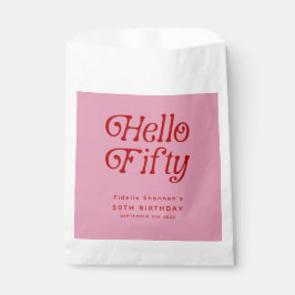 Hello Fifty Retro 50th Birthday Party  フェイバーバッグ