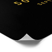 Hello Fifty Retro | 50th Birthday Welcome Sign ポスター (角)