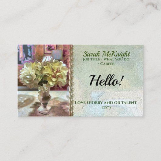 Hello First春の花PCM1呼び出し 名刺 (正面)