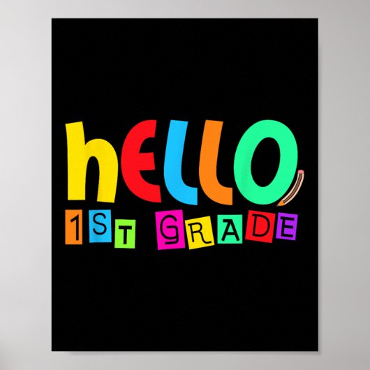 Hello First 1st Grade Back To School For Student B ポスター (正面)