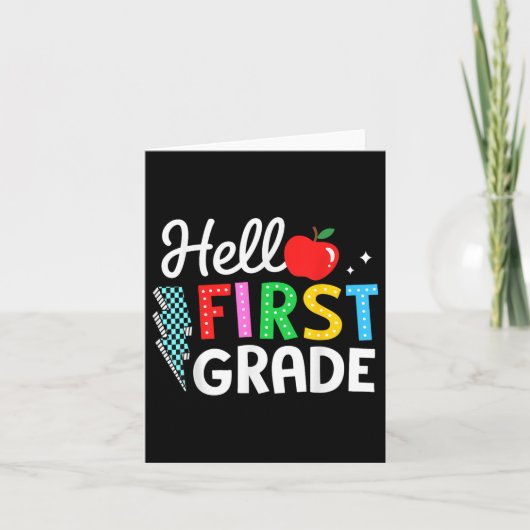 Hello First Gradeチーム新学期T先生 カード (正面)