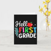 Hello First Gradeチーム新学期T先生 カード (黄色い花)