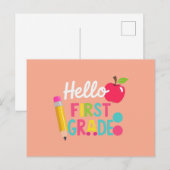 Hello First Gradeチーム1年生新学期 ポストカード (正面/裏面)