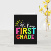 Hello First Gradeチーム1年生新学期Te カード (黄色い花)