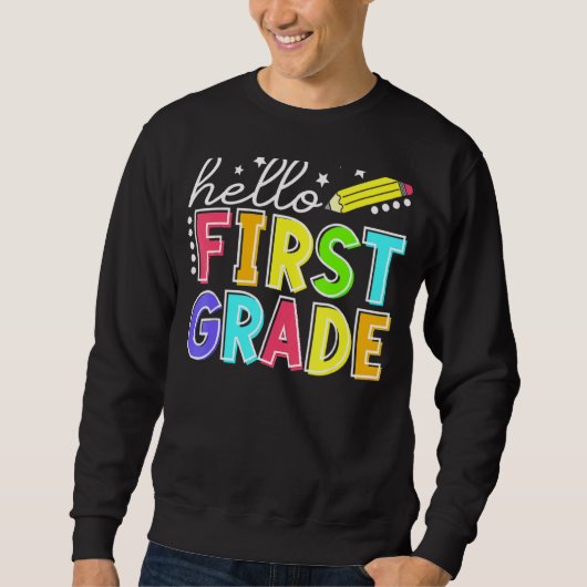 Hello First Gradeチーム1年生新学期Te スウェットシャツ (正面)