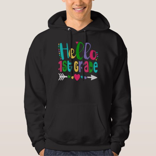 Hello First Gradeチーム1年生新学期Te パーカ (正面)