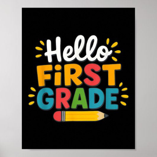 Hello First Gradeチーム1年生新学期Te ポスター (正面)