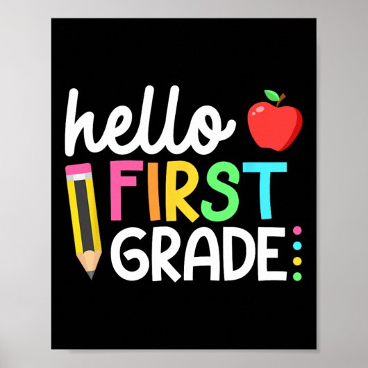 Hello First Gradeチーム1年生新学期Te ポスター (正面)